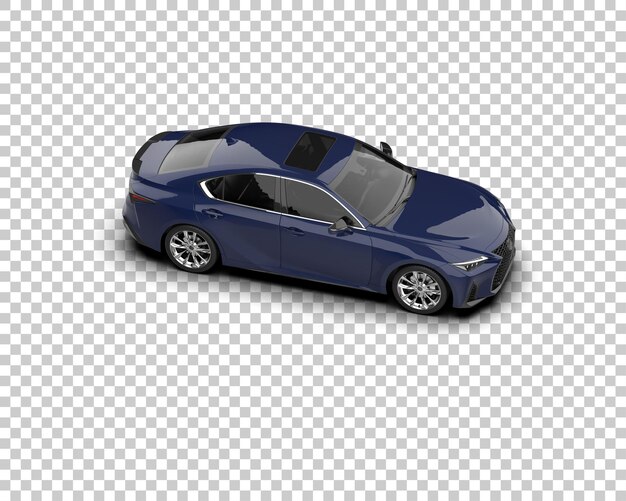Ilustración de renderización 3D de automóviles realistas aislados en el fondo