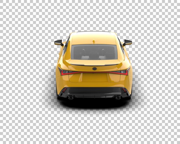 Ilustración de renderización 3D de automóviles realistas aislados en el fondo