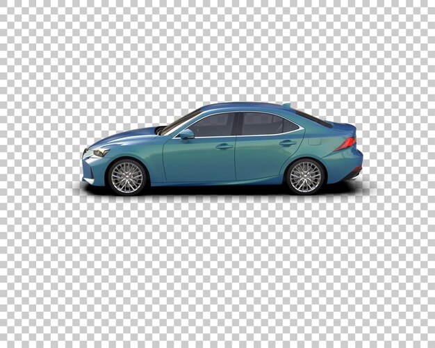 Ilustración de renderización 3D de automóviles realistas aislados en el fondo