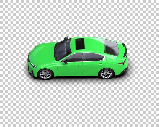 Ilustración de renderización 3D de automóviles realistas aislados en el fondo