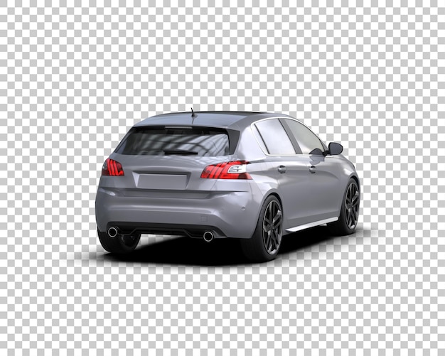 Ilustración de renderización 3D de automóviles realistas aislados en el fondo