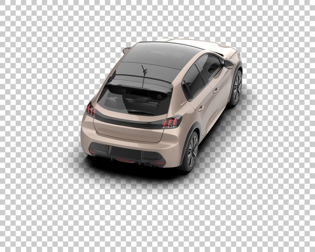 Ilustración de renderización 3D de automóviles realistas aislados en el fondo