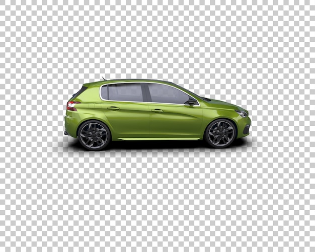 Ilustración de renderización 3D de automóviles realistas aislados en el fondo