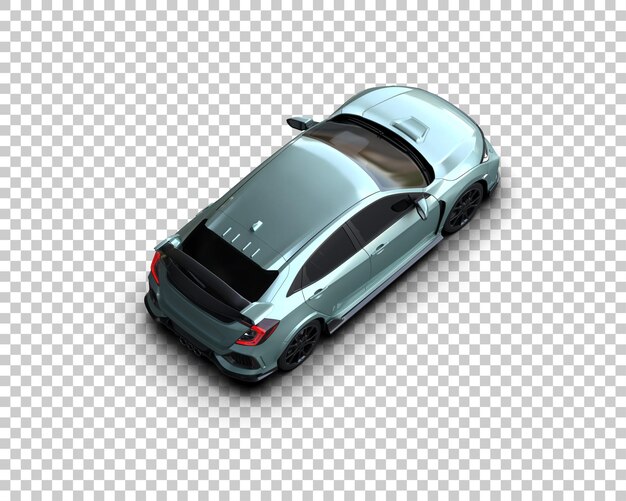 Ilustración de renderización 3D de automóviles realistas aislados en el fondo