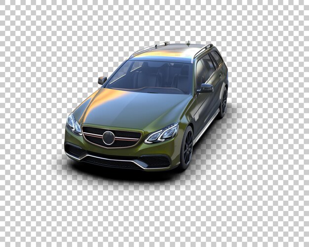 Ilustración de renderización 3D de automóviles realistas aislados en el fondo