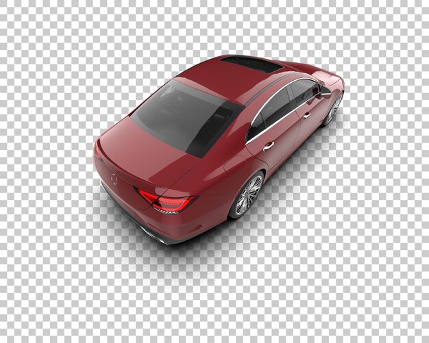 Ilustración de renderización 3D de automóviles realistas aislados en el fondo