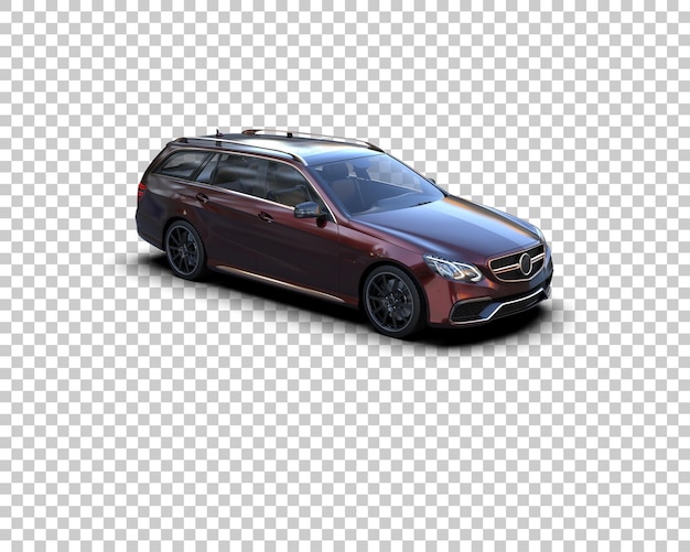 Ilustración de renderización 3D de automóviles realistas aislados en el fondo