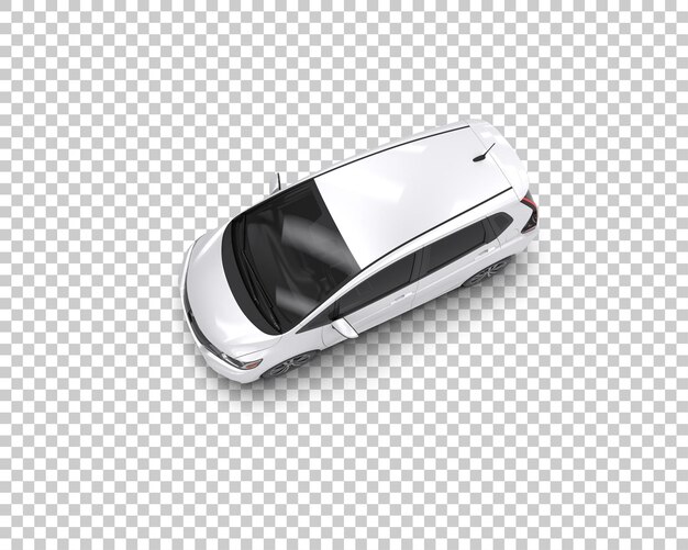 Ilustración de renderización 3D de automóviles realistas aislados en el fondo