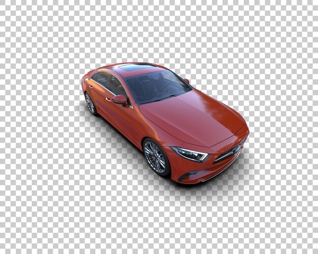 Ilustración de renderización 3D de automóviles realistas aislados en el fondo