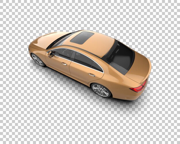 Ilustración de renderización 3D de automóviles realistas aislados en el fondo
