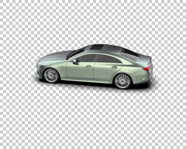 Ilustración de renderización 3D de automóviles realistas aislados en el fondo