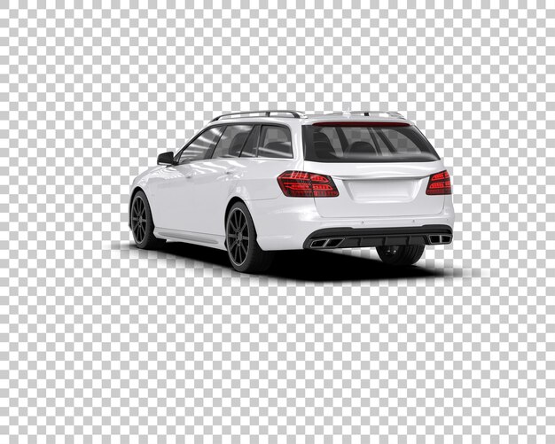 Ilustración de renderización 3D de automóviles realistas aislados en el fondo
