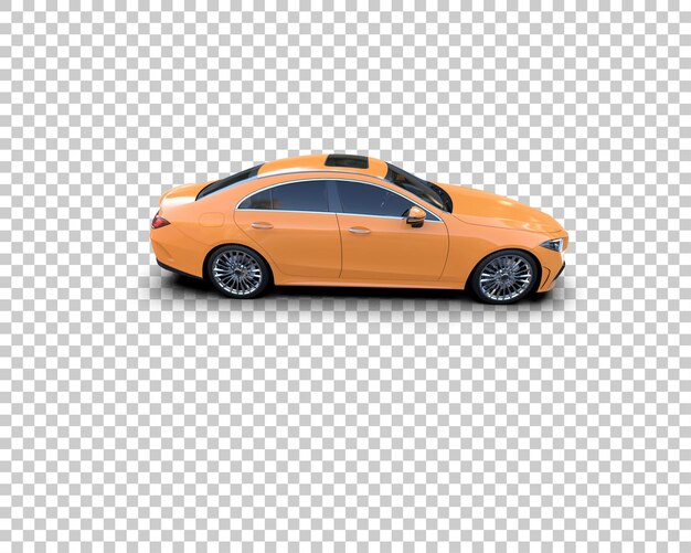 Ilustración de renderización 3D de automóviles realistas aislados en el fondo