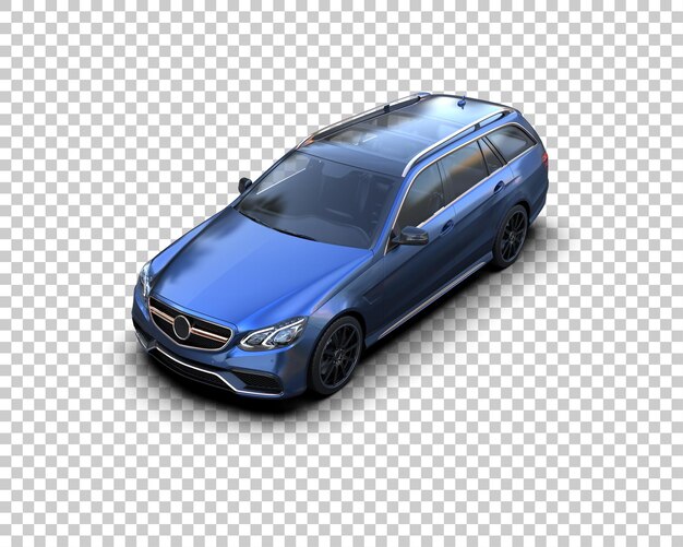 Ilustración de renderización 3D de automóviles realistas aislados en el fondo
