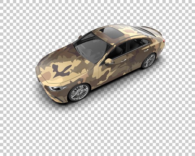 Ilustración de renderización 3D de automóviles realistas aislados en el fondo