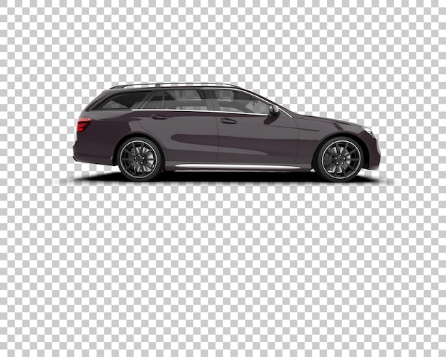 Ilustración de renderización 3D de automóviles realistas aislados en el fondo