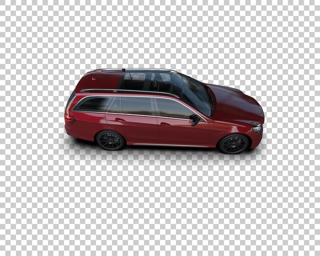Ilustración de renderización 3D de automóviles realistas aislados en el fondo