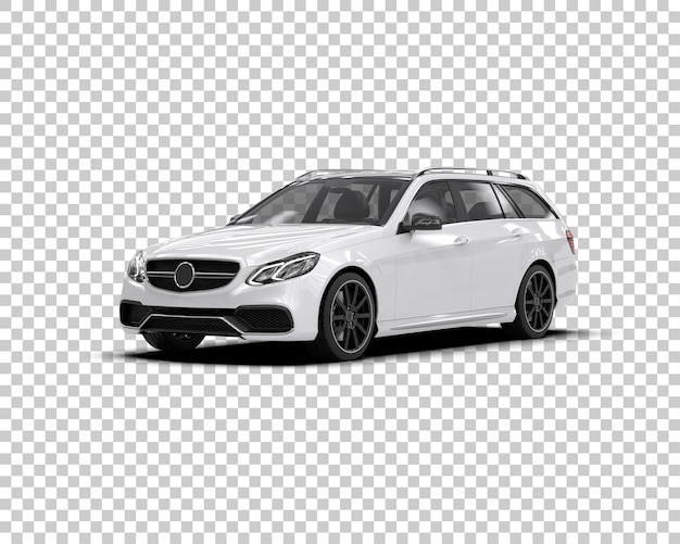 Ilustración de renderización 3D de automóviles realistas aislados en el fondo
