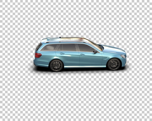 Ilustración de renderización 3D de automóviles realistas aislados en el fondo