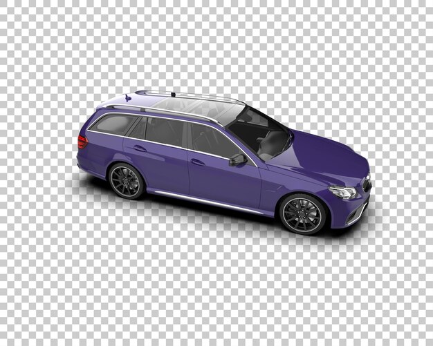 Ilustración de renderización 3D de automóviles realistas aislados en el fondo