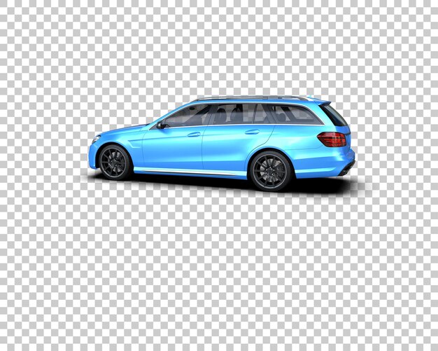 Ilustración de renderización 3D de automóviles realistas aislados en el fondo