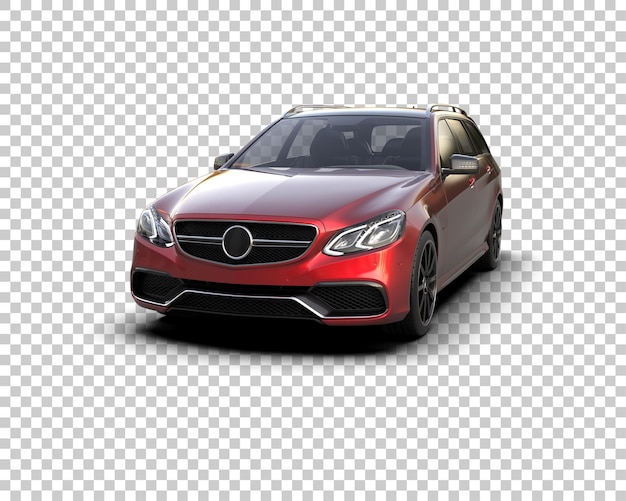 Ilustración de renderización 3D de automóviles realistas aislados en el fondo