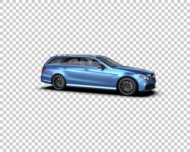 Ilustración de renderización 3D de automóviles realistas aislados en el fondo