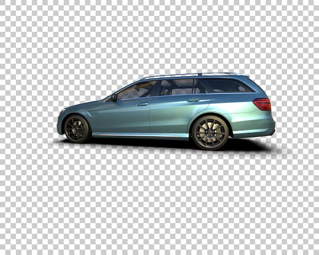 Ilustración de renderización 3D de automóviles realistas aislados en el fondo