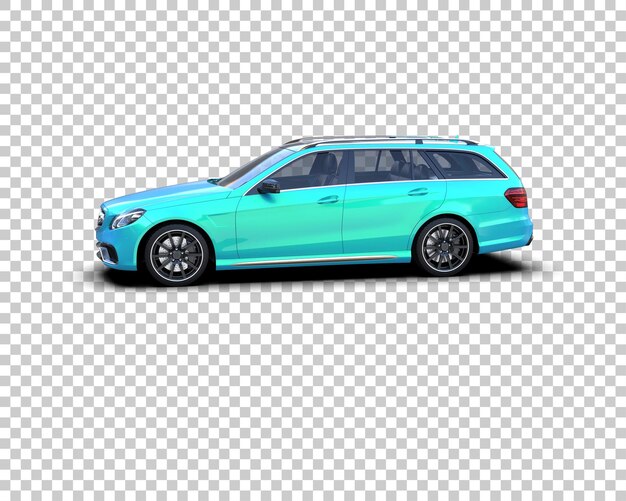 Ilustración de renderización 3D de automóviles realistas aislados en el fondo