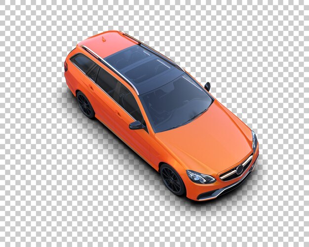 Ilustración de renderización 3D de automóviles realistas aislados en el fondo