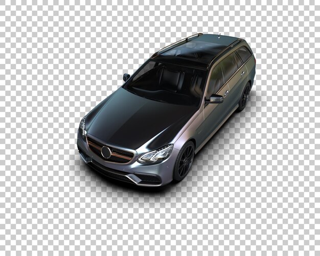 Ilustración de renderización 3D de automóviles realistas aislados en el fondo