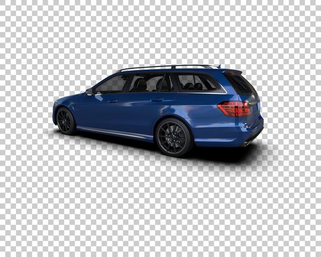 Ilustración de renderización 3D de automóviles realistas aislados en el fondo