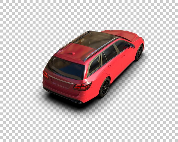 Ilustración de renderización 3D de automóviles realistas aislados en el fondo