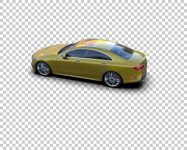 Ilustración de renderización 3D de automóviles realistas aislados en el fondo