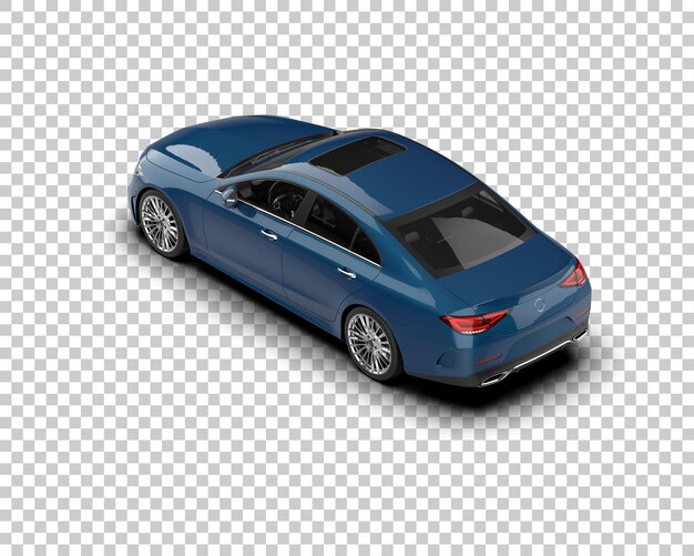 Ilustración de renderización 3D de automóviles realistas aislados en el fondo
