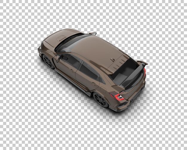 Ilustración de renderización 3D de automóviles realistas aislados en el fondo