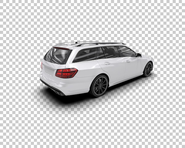 Ilustración de renderización 3D de automóviles realistas aislados en el fondo