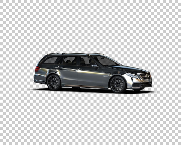 Ilustración de renderización 3D de automóviles realistas aislados en el fondo