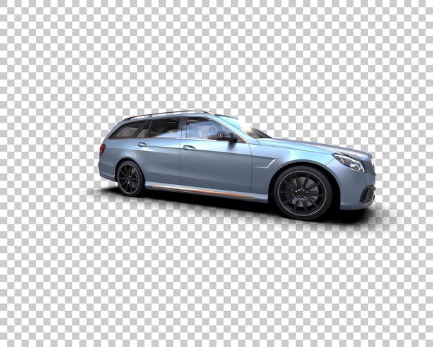 Ilustración de renderización 3D de automóviles realistas aislados en el fondo