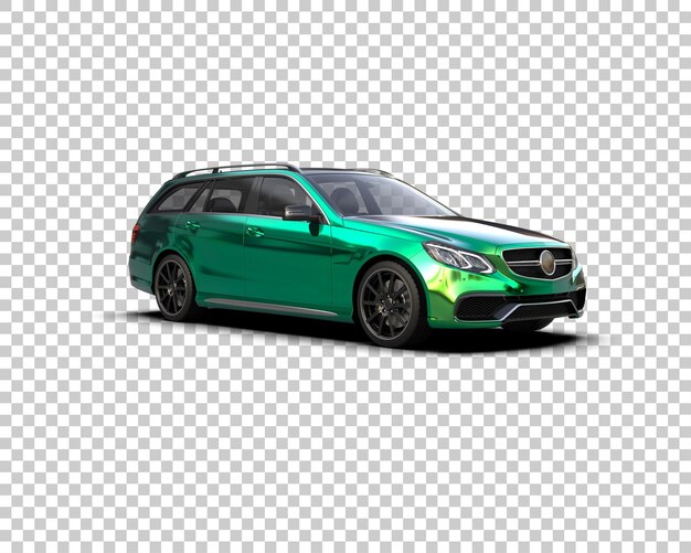 Ilustración de renderización 3D de automóviles realistas aislados en el fondo