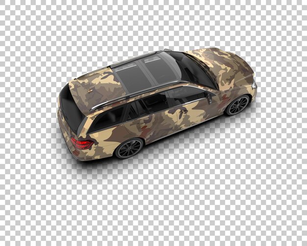 Ilustración de renderización 3D de automóviles realistas aislados en el fondo