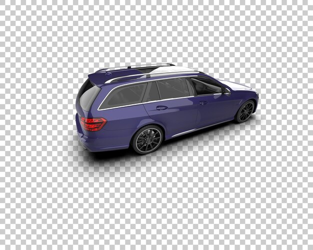 Ilustración de renderización 3D de automóviles realistas aislados en el fondo