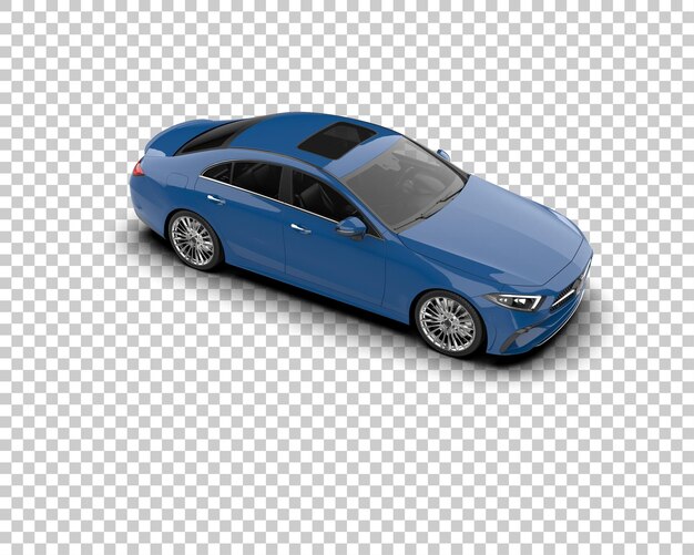 Ilustración de renderización 3D de automóviles realistas aislados en el fondo