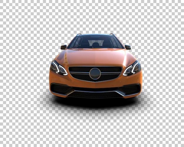 Ilustración de renderización 3D de automóviles realistas aislados en el fondo