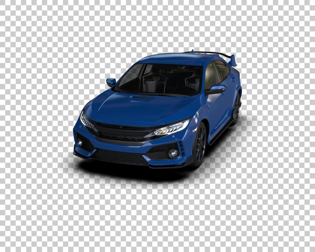 Ilustración de renderización 3D de automóviles realistas aislados en el fondo