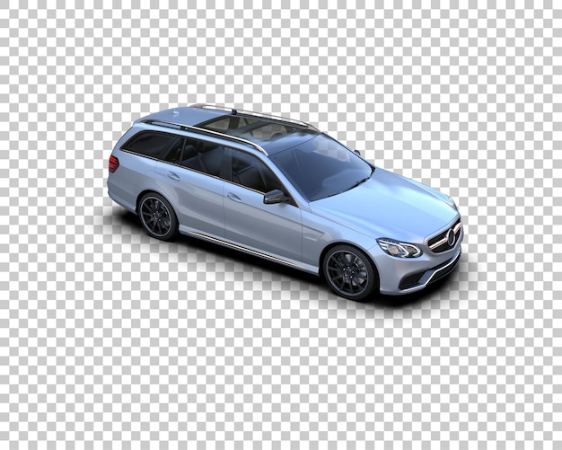 Ilustración de renderización 3D de automóviles realistas aislados en el fondo