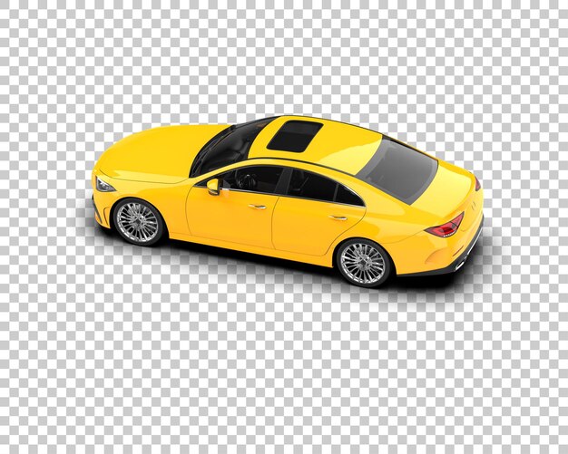 Ilustración de renderización 3D de automóviles realistas aislados en el fondo