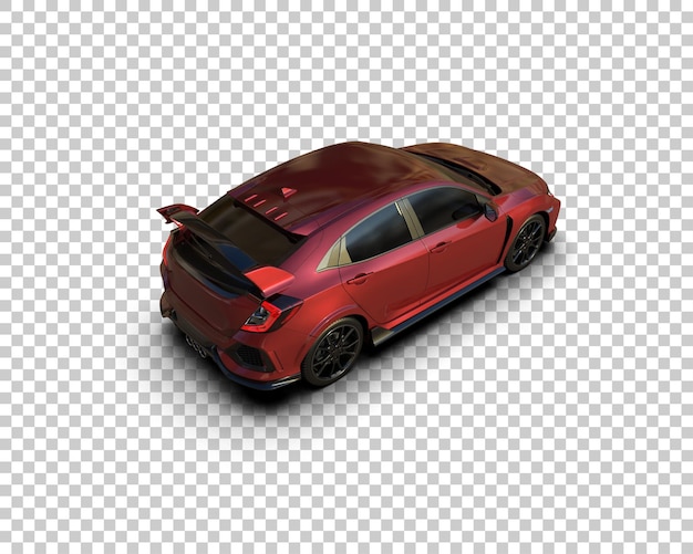 Ilustración de renderización 3D de automóviles realistas aislados en el fondo