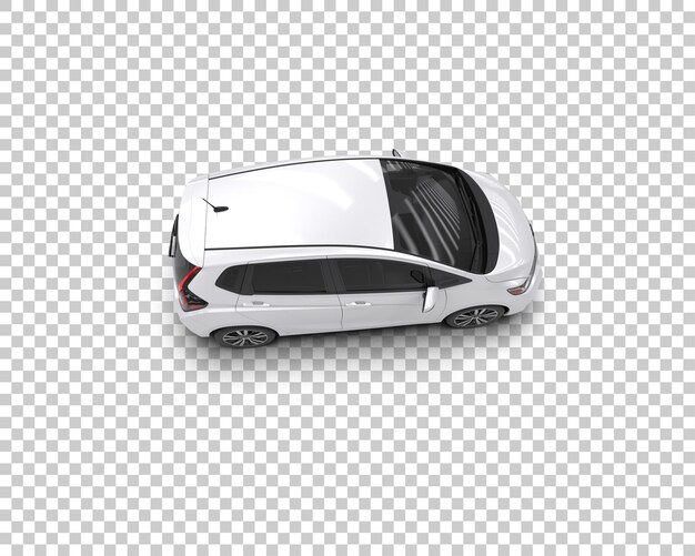 Ilustración de renderización 3D de automóviles realistas aislados en el fondo