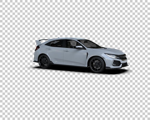 Ilustración de renderización 3D de automóviles realistas aislados en el fondo